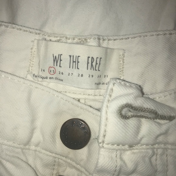 🎉HP🎉Free People Button-Fly Short White Shorts 25 - Picture 3 of 4